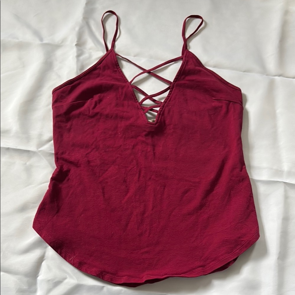 Women's Red Strappy Top
